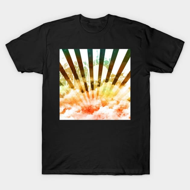 Rainbow rising sun T-Shirt by foxxya